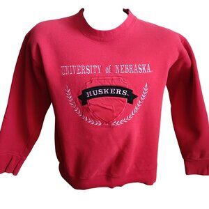 University Nebraska Huskers Sweatshirt Men's Medium Vintage Crewneck Embroidered